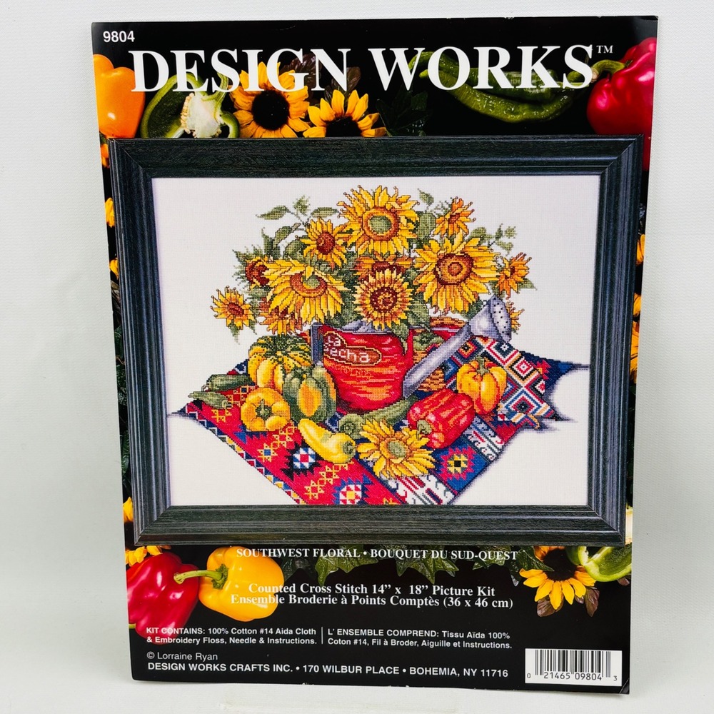Design Works Southwest Floral Counted‎ Cross Stitch Kit Sunflowers 9804 Open